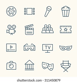 Cinema line icons