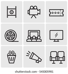 Cinema line icons