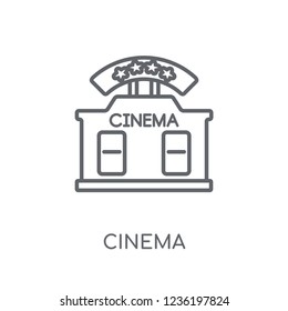 Cinema linear icon. Modern outline Cinema logo concept on white background from Cinema collection. Suitable for use on web apps, mobile apps and print media.