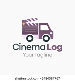 Diseño de Plantilla de Vector de logotipo logístico de cine. Bueno para negocios, empresas emergentes, agencias y Organización