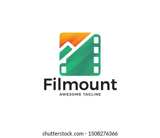 Cinema logo design. Movie film cinema vector design illustration