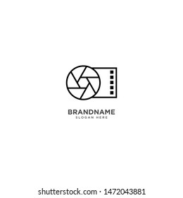Cinema logo design vector, movie symbol icon
