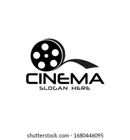 cinema logo design vector simple template