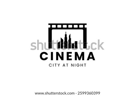 Cinema logo icon illustration, simple logo for branding