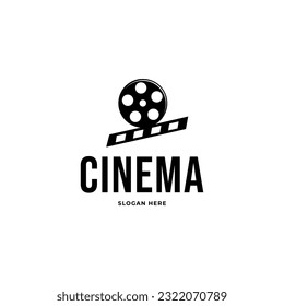 plantilla vectorial del icono del logotipo del cine.