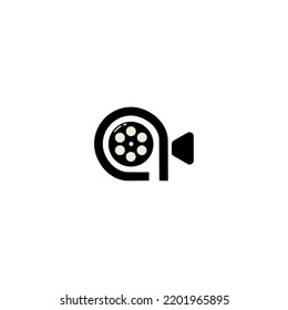 logotipo del cine. diseño del logotipo de las etiquetas de cine. Logo de cine vector cine negro