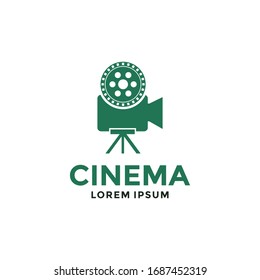 Cinema logo movie emblem template vector image