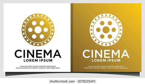 Cinema logo movie emblem template vector image