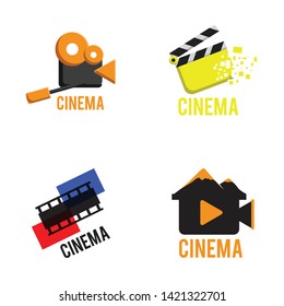 cinema logo set bundle website graphic modern gradient creative logotype