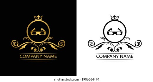 cinema logo template luxury royal vector movie cinema company  decorative emblem with crown  