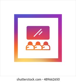 Cinema logo vector, clip art. Also useful as icon, web element, symbol, graphic image, silhouette and illustration.