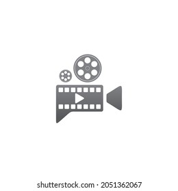 Cinema logo. Vector emblem template