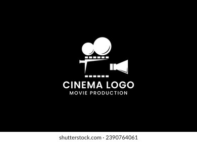 cinema logo vector icon illustration