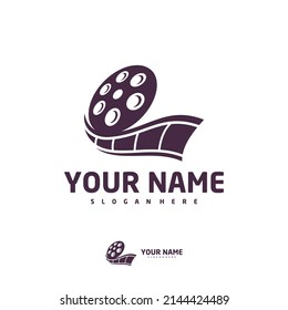 Cinema logo vector template, Creative Film Strip Cinema logo design concepts
