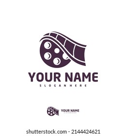 Cinema logo vector template, Creative Film Strip Cinema logo design concepts
