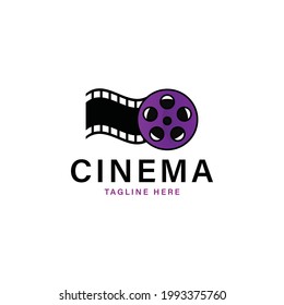 Cinema logo vector template, vector illustration