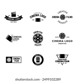 Cinema Logo Vector Template Isolated On White Background