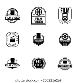 Cinema Logo Vector Template Isolated On White Background