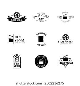 Cinema Logo Vector Template Isolated On White Background