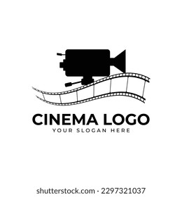 Cinema logo vector template on white background