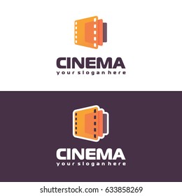 Cinema logo. Video logotype vector template.