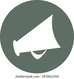 Megáfono de cine, ilustración de icono, vector sobre fondo blanco