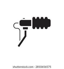 Cinema Microphone Filled Icon Vector Illustration