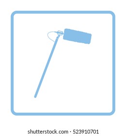 Cinema microphone icon. Blue frame design. Vector illustration.