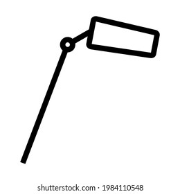 Icono del micrófono del cine. Diseño de contorno negrita editable. Ilustración vectorial.
