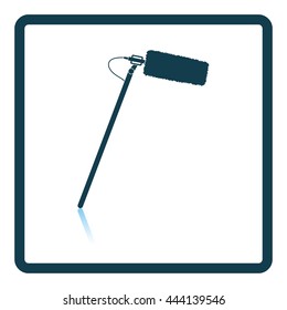 Cinema microphone icon. Shadow reflection design. Vector illustration.