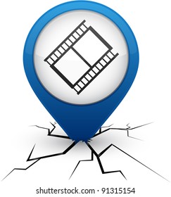 Icono moderno del cine. Ilustración vectorial.