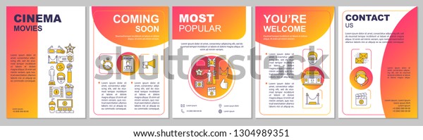 Cinema Movie Brochure Template Layout Event Stock Vector (Royalty Free ...