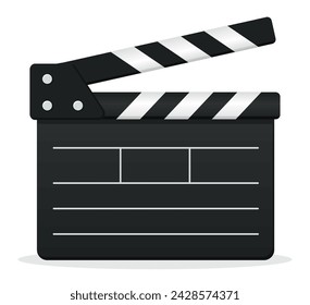 cinema or movie clapperboard isolated