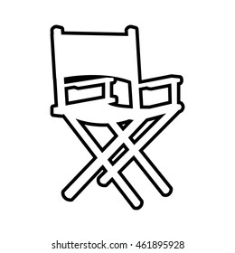Cinema and Movie concept represented by Directors chair icon. Isolated and flat illustration