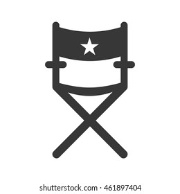 Cinema and Movie concept represented by Directors chair icon. Isolated and flat illustration