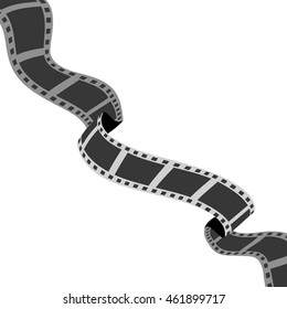 Cinema and Movie concept represented by film strip icon. Isolated and flat illustration