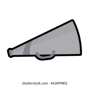 Cinema and Movie concept represented by Megaphone icon. Isolated and flat illustration