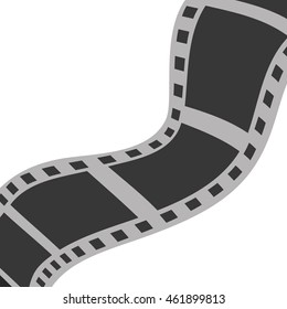 Cinema and Movie concept represented by film strip icon. Isolated and flat illustration
