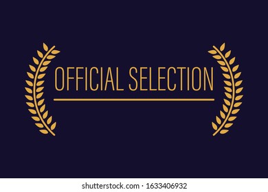 cinema movie festival logo official selection vector illustration