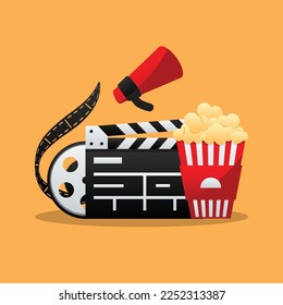 Cinema Movie Film Illustration Design Vector