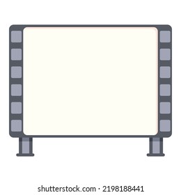 Cinema movie icon cartoon vector. Car screen drive. Auto air open