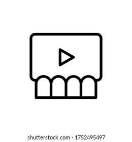 Cinema, movie icon. Simple line, outline vector elements of shopping center icons for ui and ux, website or mobile application
