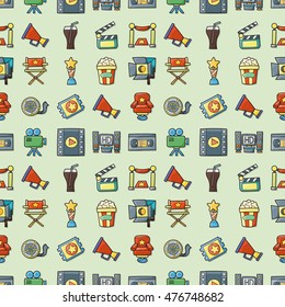 Cinema and movie icons set,eps10