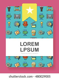 Cinema and movie icons set,eps10