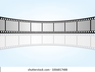 Cinema, movie and photography 35mm film strip template.

Vector 3D film strip elements.