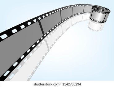 Cinema, movie and photography 35mm film strip template.

Vector 3D film strip elements.