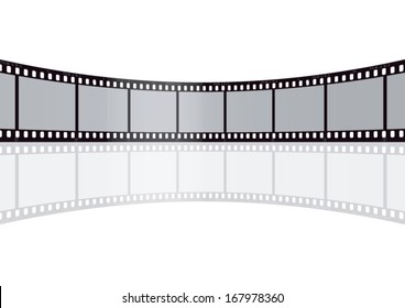 Cinema, movie and photography 35mm film strip template.

Vector 3D film strip elements.