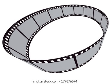 Cinema, movie and photography 35mm film strip template.

Vector 3D film strip elements.