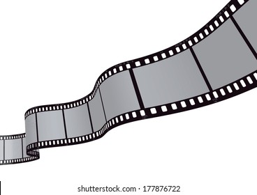 Cinema, movie and photography 35mm film strip template.

Vector 3D film strip elements.