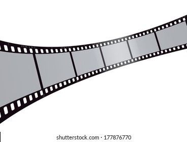 Cinema, movie and photography 35mm film strip template.

Vector 3D film strip elements.